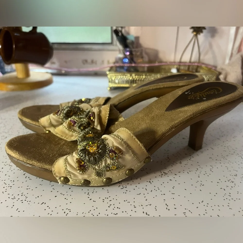 Vintage Candie's Embellished Slide sandals 80’s style - Picture 4 of 8